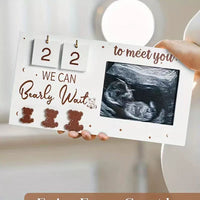 Wooden Baby Ultrasound Photo Frame Desktop Ornament