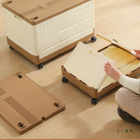Foldable Camping Storage Box with Wheels and Handle for Outdoor Car Travel