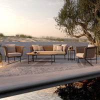 Outdoor Aluminum Alloy Patio Sofa Set with Waterproof Cushions for Resort & Villa
