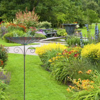 Outdoor Metal Bird Bath & Feeder for Garden, Patio, Lawn Decor