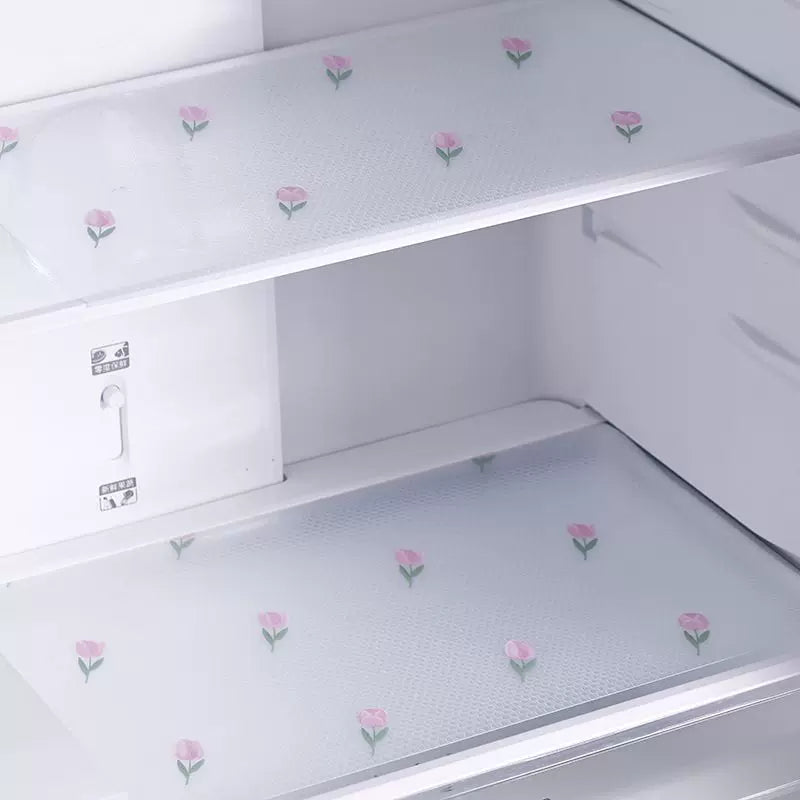 Refrigerator Drawer Liner, Non-Slip, Washable, Avocado Print Shelf Liner for Kitchen Cabinets and Tables