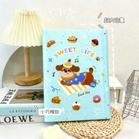 A4 Cartoon Cat Document Organizer with 40 Clear Pockets for Students
