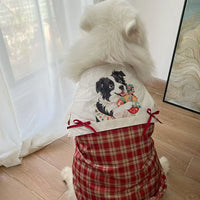 Pet Christmas Dog Cartoon Cute Dress for Small Medium Large Dogs Samoyed Golden Retriever Festive Decoration
