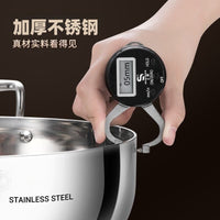 Extra Thick Food Grade Stainless Steel Hot Pot with Lid, Induction Cooker & Gas Stove Compatible, Steaming & Stewing Soup Pot