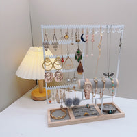 Iron Art Jewelry Display Stand for Earrings, Necklaces, Bracelets, and Rings