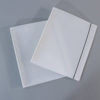 B5 26-Hole PP Frosted Transparent Binder with Strap for Loose Leaf Refills