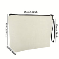 Double-Sided Print Waterproof Cosmetic Bag Travel Toiletry Organizer for Data Cables and Makeup