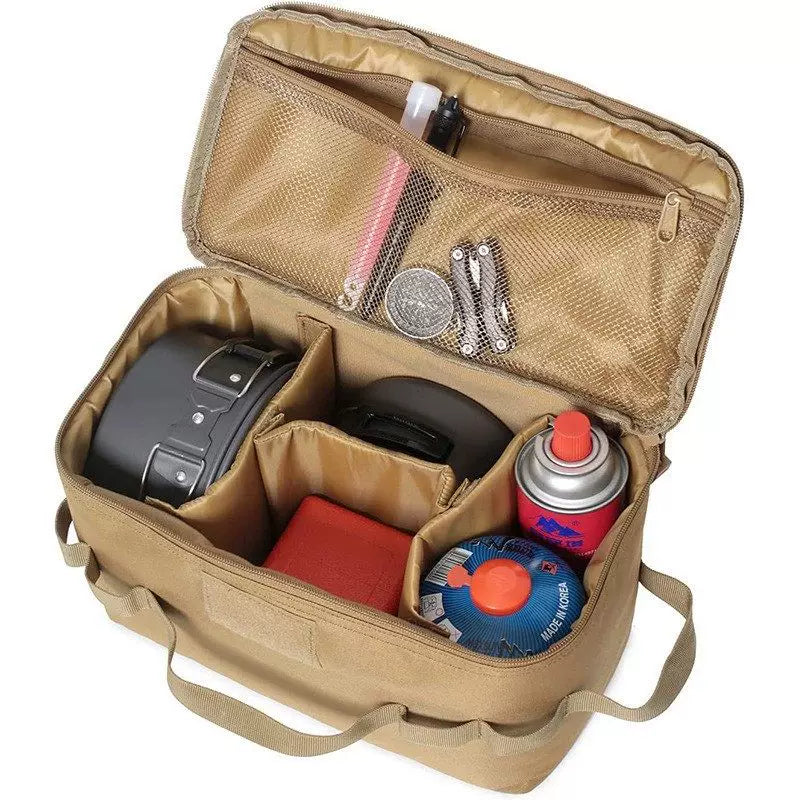 Outdoor Camping Stove and Gas Canister Storage Bag