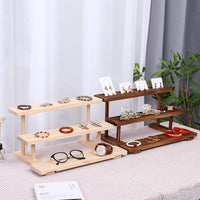 Solid Wood Tiered Display Stand for Jewelry, Cards, and Collectibles