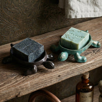European Vintage Cast Iron Turtle Decorative Soap Dish for Home Bathroom Garden