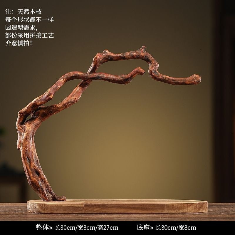 Wooden Root Carving Display Stand for Bracelets and Necklaces, Jewelry Organizer