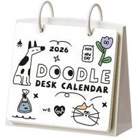 2027 Graffiti Creative Desk Calendar with Stand and Memo Pad for Students and Office