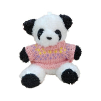 Pilot Panda Plush Keychain for Bags and Cars