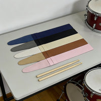 Waterproof PU Leather Drumstick Bag with Lanyard, Portable Drum Mallet Holder