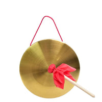 Flood Control Warning Gong Set with Mallet, Copper-Plated Steel