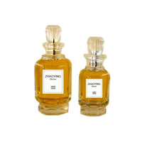 Vintage Clear Glass Perfume Atomizer Bottle with Press Spray Cap, Refillable Fragrance Container