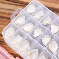 Stackable Dumpling Storage Container with Lid, Non-Stick Freezer Organizer for Dumplings and Eggs