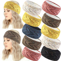 Knitted Fleece Lined Headband Ear Warmer for Winter