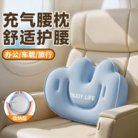 Inflatable Lumbar Support Pillow for Travel, Portable U-Shaped Neck Pillow for Airplanes and High-Speed Trains