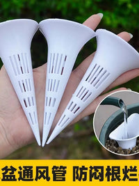 Garden Pot Soil Aeration Tube for Root Rot Prevention