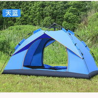 Automatic Pop-Up 3-4 Person Double Layer Camping Tent for Outdoor Hiking and Travel, UV Protection & Waterproof