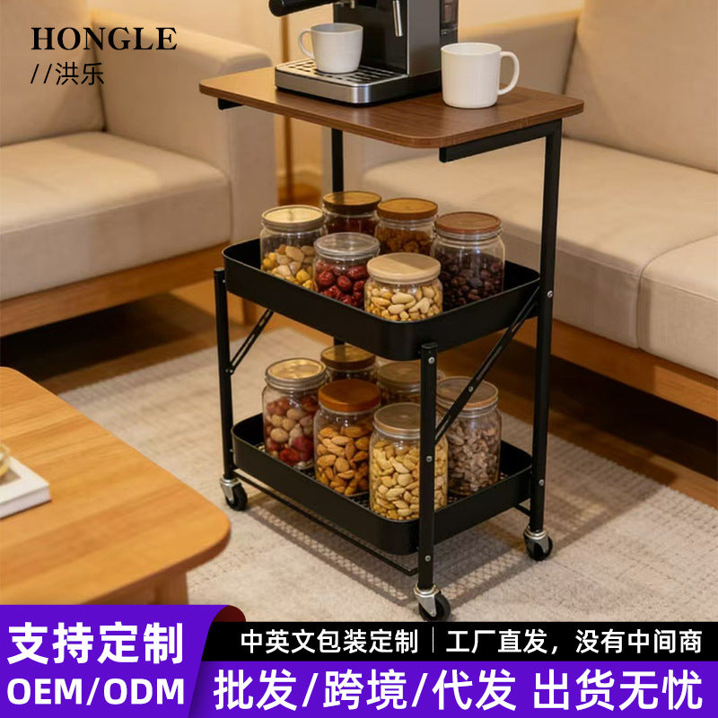No-Assembly Rolling Storage Cart for Home, Dorm, Kitchen, and Bedroom - Multi-purpose Utility Trolley