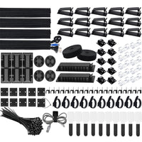 Cable Management Clips and Ties Set for Desk and PC Wires