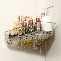 PET Corner Bathroom Shelf No-Drill Wall Mounted Storage Organizer for Shower and Vanity