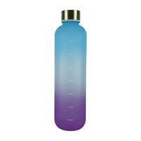 Fashionable 1000ml Simple Space Cup PC Single Color with Time Scale Portable Water Bottle