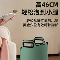 Foldable Insulated Foot Spa Basin with Mesh and Tin Foil Lining for Home and Travel