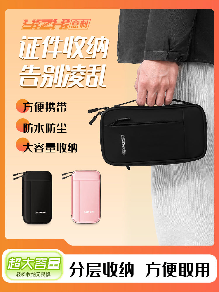 RFID Blocking Travel Passport Holder Wallet with Large Capacity for Tickets and Documents