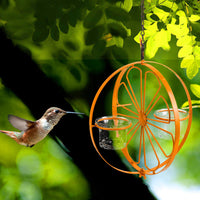 Outdoor Metal Hanging Hummingbird Feeder with Water Dispenser for Garden Patio
