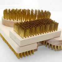 Wire Brush Set for Rust Removal, Deburring, and Cleaning - Copper and Stainless Steel Bristles