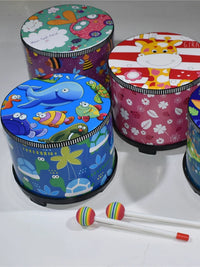 Kids' Percussion Drum Toy for Toddlers and Infants, Hand Drum with Sticks