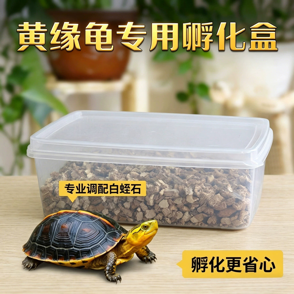 Reptile Egg Incubator Box with Vermiculite for Turtles and Tortoises