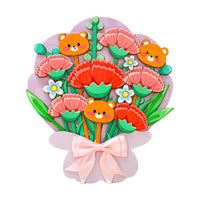 DIY Teacher's Day Flower Bouquet Greeting Card Kit for Kids