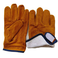 Heat Resistant Welding & BBQ Gloves with Hook and Loop Fastener, Cowhide Leather