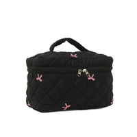 Embroidered Bow Large Capacity Cosmetic Bag Set