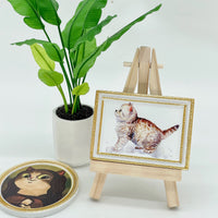 1:12 Dollhouse Miniature Gold Carved Frame Resin Wall Art