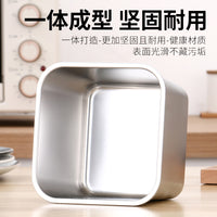 304 Stainless Steel Square Food Storage Container for Restaurant, Kitchen, Camping, and Refrigeration