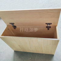 Solid Wood Bedside Cabinet Bay Window Low Cabinet Tatami Storage Unit