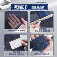 A3 Portable Document Organizer Bag with Handle, Large Capacity Mesh File Pouch for Students