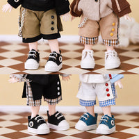 OB11 BJD Doll Patchwork Trendy Shorts for 1/12 Scale Figures