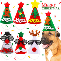 Christmas Pet Hat Adjustable Dog Cat Headwear Festive Holiday Decoration