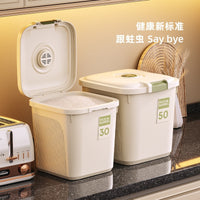 Large Capacity Moisture-Proof Rice Storage Container with Wheels and Measuring Cup