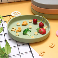 Ins Style Silicone Divided Feeding Plate for Babies and Toddlers - Heat Resistant Suction Plate for Weaning and Meals