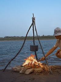 Portable Campfire Tripod Pot Stand for Outdoor Cooking