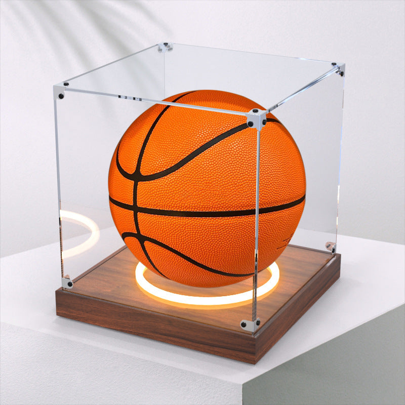 Acrylic Display Case for Signed Basketball, Football, Volleyball - Dustproof & Transparent Cube for Standard Ball Sizes