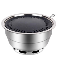 Korean Style Commercial BBQ Grill with Top Exhaust, Charcoal Grill for Restaurant Use, Teppanyaki Grill