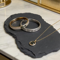 Natural Stone Jewelry Display Tray for Rings and Earrings, Irregular Shape Photography Prop